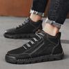Осенне-зимняя обувь больших размеров, ретро ботинки с высоким верхом, мужские кожаные ботинки, модные мужские ботильоны средней высоты