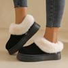Women's Snow Boots Fur Fur Slippers Female Wearing New Baotou Platform Half Drag Thick Sole Cotton Shoes Women Ankle Boots