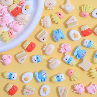 Глянцевые DIY смоляные аксессуары Баоцзы - Мини-игрушка для еды для чехлов для телефонов, нейл-арта, заколок для волос, серег