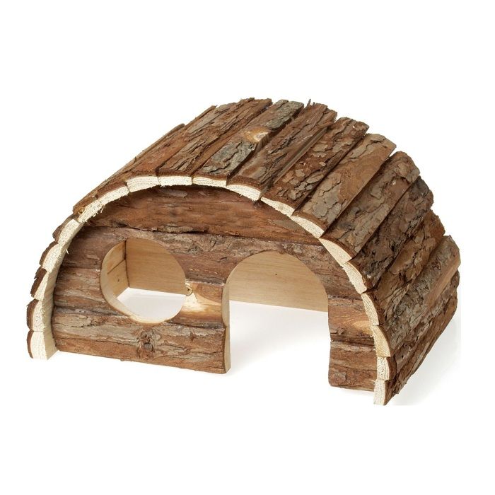 Maison pour rongeur - EDEN - Sam - Double ouverture - Toit plat plateforme - Bois naturel