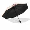 1pc Dachshund Donuts Automatic Folding Umbrella - Compact 8-Rib Design, Durable Plastic & Iron, Lightweight for Outdoor Daily Use118