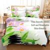 Comforter Green Flower Double Bed With Lotus Bedding Set King Size 3Pcs 2Pcs Single Twin Full 200X200 220X240Cm