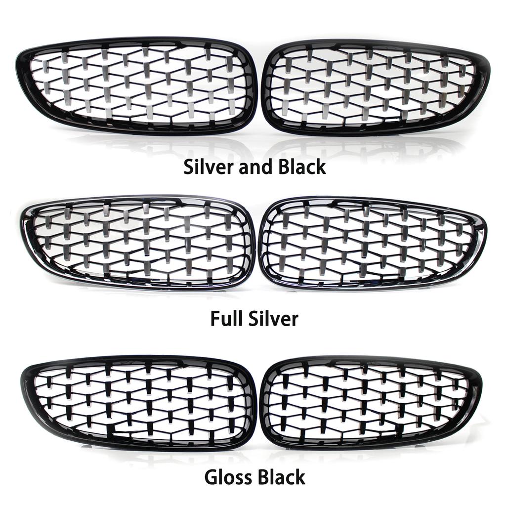 1 Pair Car Front Bumper Diamond Style Kidney Grille Replacement Racing Grilles Car Styling Accessories For BMW E89 Z4