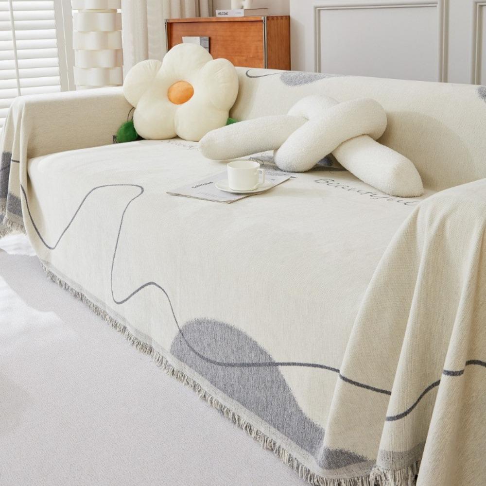 Чехол на диван от царапин кошек, простой современный шенилловый пылезащитный универсальный чехол на подушку сиденья для четырех сезонов, тканевое полотенце-одеяло с полным покрытием