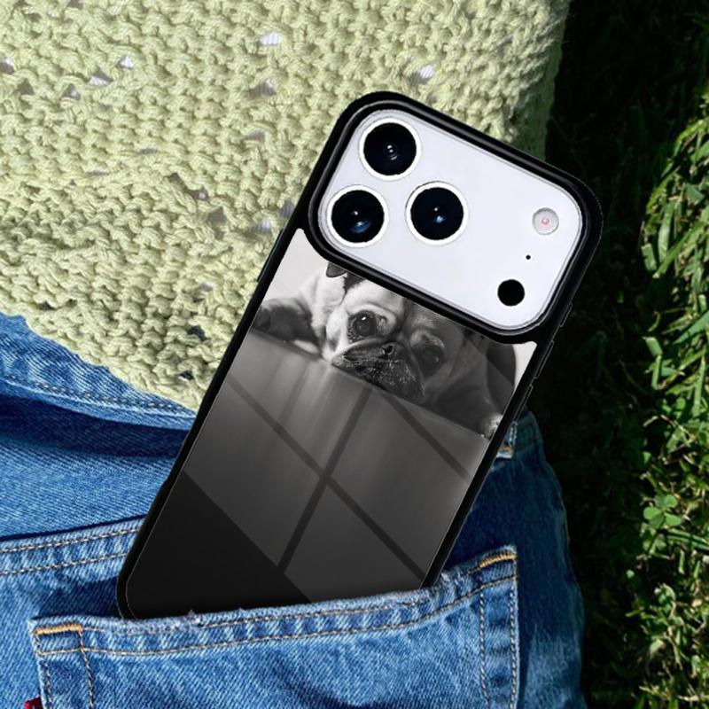 Funny Cartoon Pug phone case cover Compatible with for IPhone 17air 16e 15 14 13 12 11Pro Max 17 Air