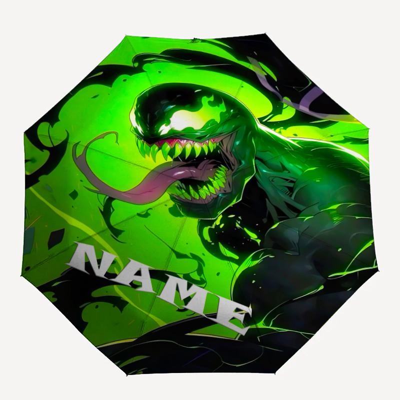 Personalized Name V-Venom Print Umbrella - Automatic Open/Close, Eight-Rib Durable Frame, Automatic Folding Umbrella
