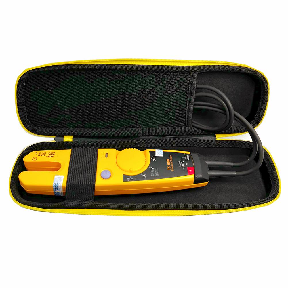 Портативная сумка для хранения из твердого ударопрочного материала EVA с сетчатым карманом на молнии для мультиметра Fluke T5-1000/T5-600/T6-1000/T6-600