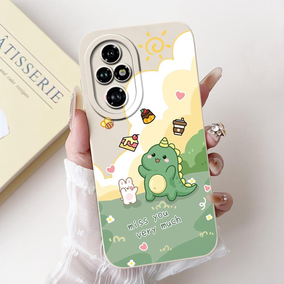 For Honor 200 Pro 5G Case ELP-AN00 Cover Cute Cartoon Panda Cat Shockproof Fundas For Honor200 Pro Bumper on Honor 200Pro Hoesje