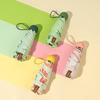Six Bones Capsule Fruit Umbrella UV Shade Vinyl Clear Umbrella Folding Pocket Sun Umbrella Mini Sun Umbrella