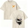 Anime My Hero Academia Shoto Todoroki Vintage Washed Tshirt Men Women Casual Retro Oversized T Shirts Cartoon Harajuku Tshirts