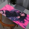 Naruto Hyuugaretro Anime Girl Large Gaming Mouse Pad Pink Neon Background Xxl Desk Mat NonSlip Rubber Lock Edge Keyboard Tabl