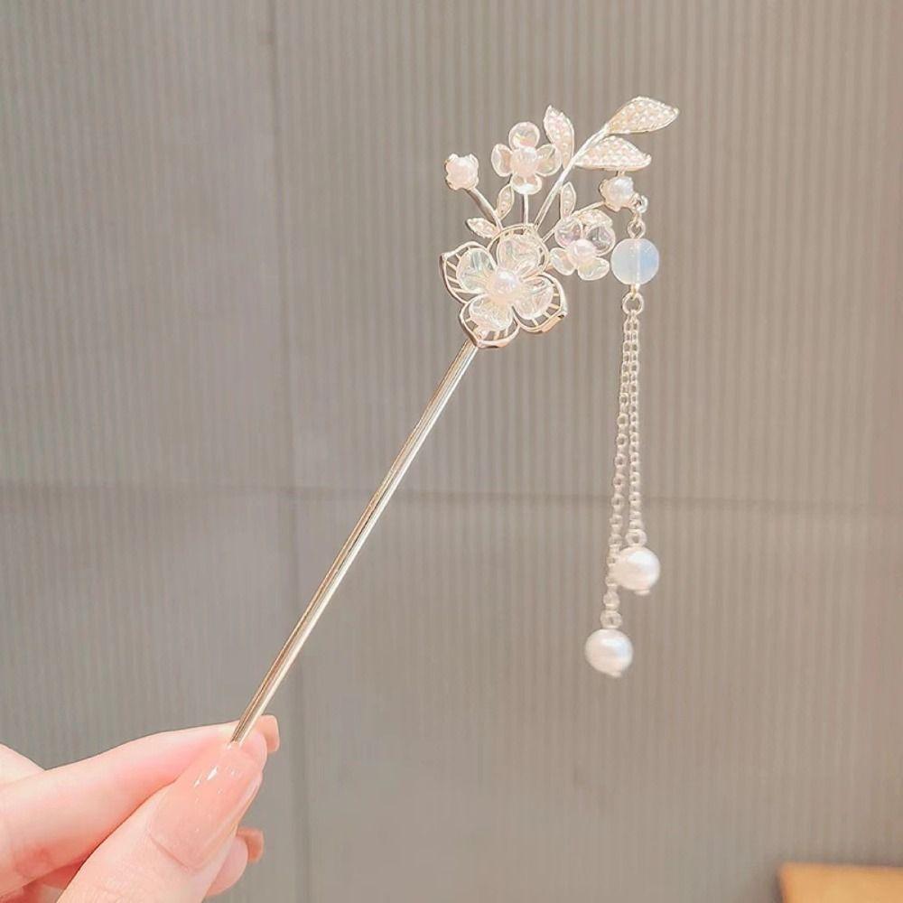 Tassel Fashion Headdress Pearl Women Hairpins Hanfu Hair Sticks Korean Hair Clip Chinese Hair Fork