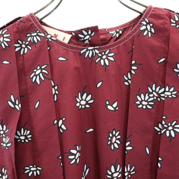 MARNI Frank Navin No sleeve one piece 42 Bordeaux Frank Navin back button Women Used