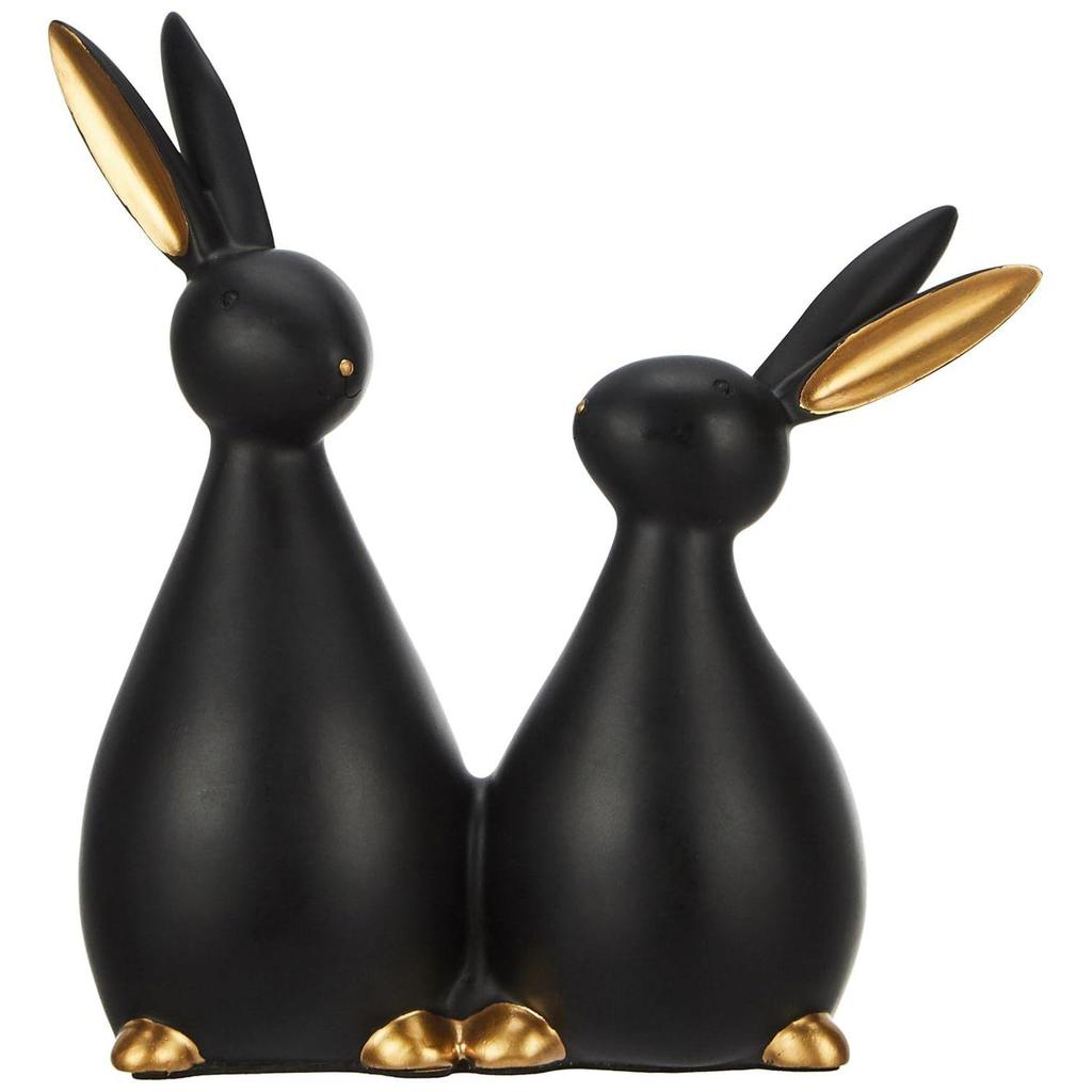 Фигурки кроликов из смолы для украшения дома (Упаковка из 1 шт., Черный)