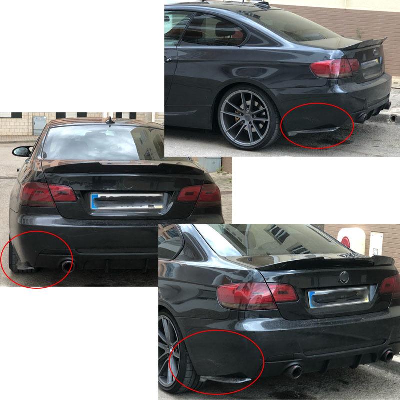 19 "задний бампер автомобиля плавник Canard сплиттер диффузор валентный спойлер защита от царапин для губ универсальный для Chrysler для BMW E90 E92