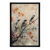 Gałązka Pełna Życia Gałązka Pełna Życia, 40X50 Cm, Rama Aluminiowa Złota, Papier Matowy 230 Gsm