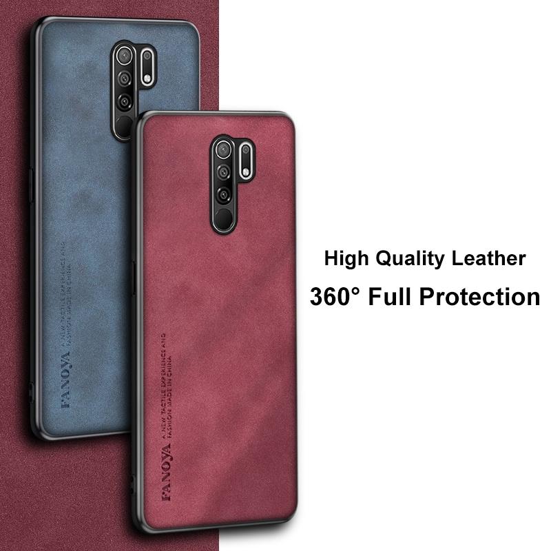 Роскошный чехол из искусственной ПУ кожи для Xiaomi Redmi 9, задняя крышка, матовая противоударная защита, силиконовый чехол для телефона для Redmi Note 8 Pro Redmi9