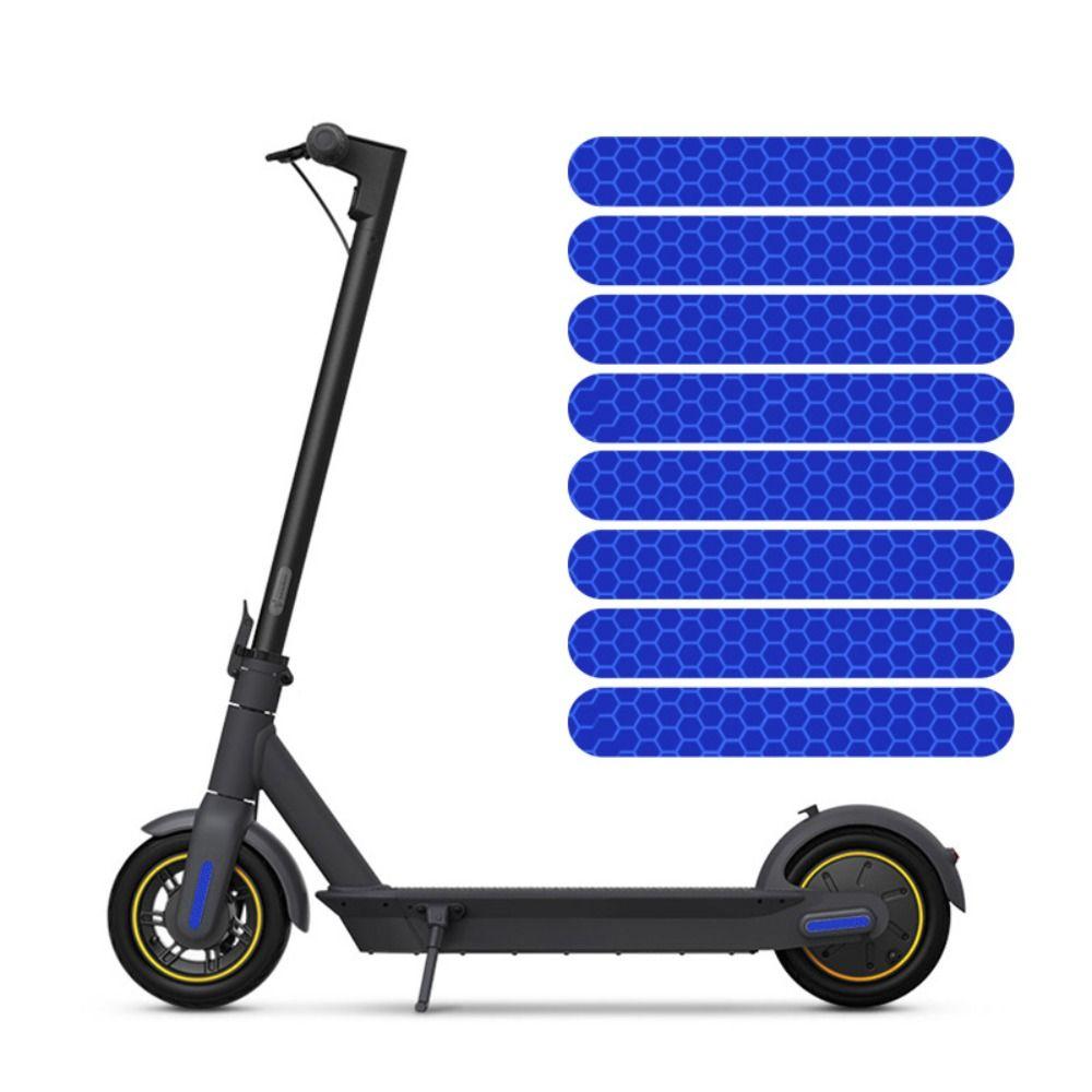 8PCS Safety Warning Reflective Stickers Reflect All Light Sources Car Parts  Motorcycle