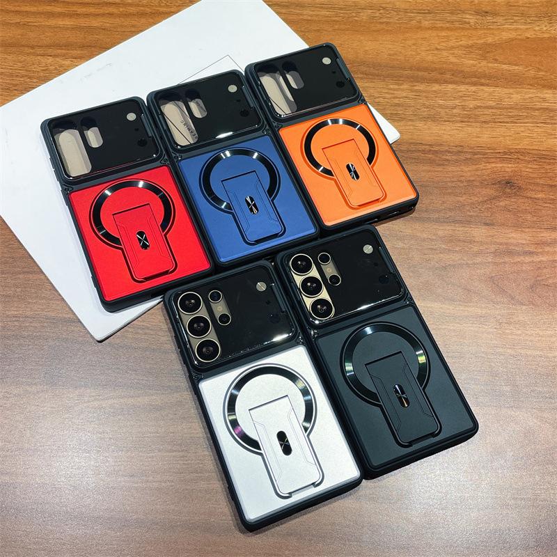 Applicable to Samsung S26Ultra mobile phone case lens cover goggles + suction invisible bracket A57 skin feel anti-drop