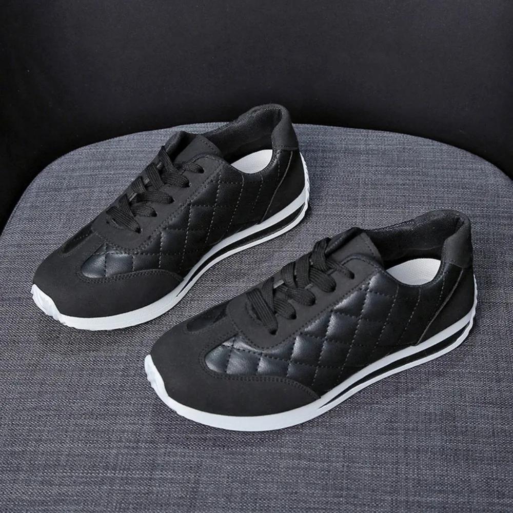 Модные женские кроссовки 2024 года, весна, новые женские кроссовки из вулканизированной кожи для бега и ходьбы, женские кроссовки, удобные, легкие