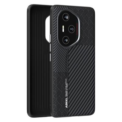 Чехол ABEEL для Honor 300 Pro PC+TPU+Алюминиевый сплав+Полиуретановая кожа Чехол для телефона Совместим с MagSafe