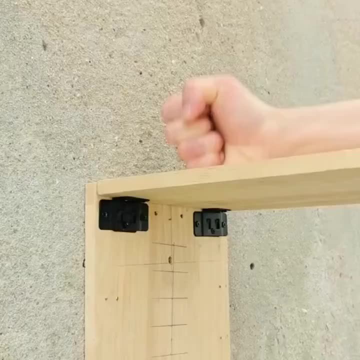 Набор из 10 шт. Металлические крепежные пряжки Вставки «Два в одном» | Мебельные ламинированные L-образные 90-градусные соединители, Утолщенный кронштейн Мебельная фурнитура для домашнего декора