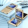 Новый складной чехол для телефона с рисунком схемы для Samsung Z Flip 4 Galaxy Z Flip3 ZFlip 5, шарнирный корпус Z Flip4 Flip5, прозрачный акриловый чехол