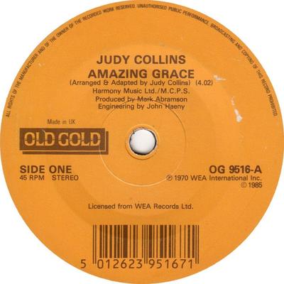 7-дюймовая пластинка JUDY COLLINS Amazing Grace OG9516 Old Gold 1985 UK CountryFolk Б/у