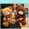 Plaid Teddy Bow Bear Plush Toy Cartoon Love Card Girl Valentine Day Gifts Dolls