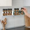 2024 New 1PCS Kitchen Wall Mount Spice Storage Rack Cupboard Door Seasoning Bottle Storage Rack Home Storage Tools Kitchen