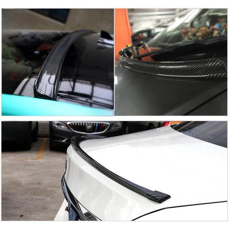 Universal Carbon Fiber Spoiler for Cars - Fixed Wind Wing Design, Punch-Free Installation, Small Size and Stylish Pattern.