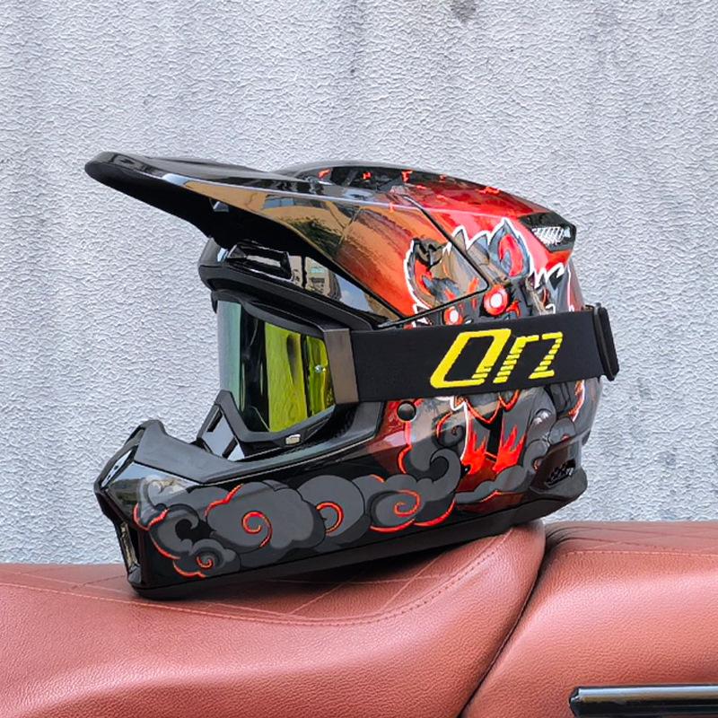 Orz Off-Road Helmets Kids Teens Electric Bike Helmets Men and Women Rally Helmets Mountain Bike Riding Downhill