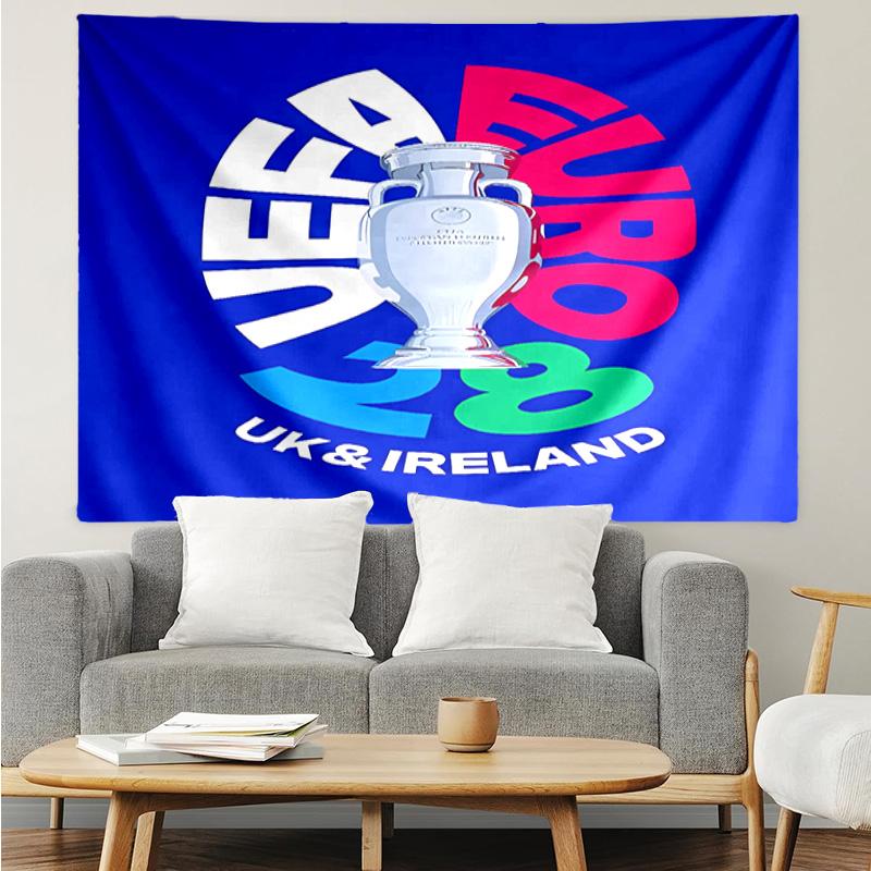 UEFA Champions League Tapestry for Bedroom Aesthetic Classroom Tapestries Wall Hanging for Living Room Dorm Office,Ideal Creative Gift