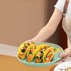 Non-Slip Silicone Taco Holder for Party, Holds 4 Tacos Each, Serving Tray, Plates