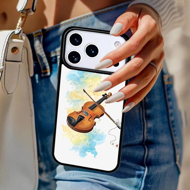 Музыкальные ноты Скрипка Классический Чехол для Телефона Для iPhone 17 Air 14 15 13 12 Max Чехол Для Apple 16e 11 Pro Max Plus Coque
