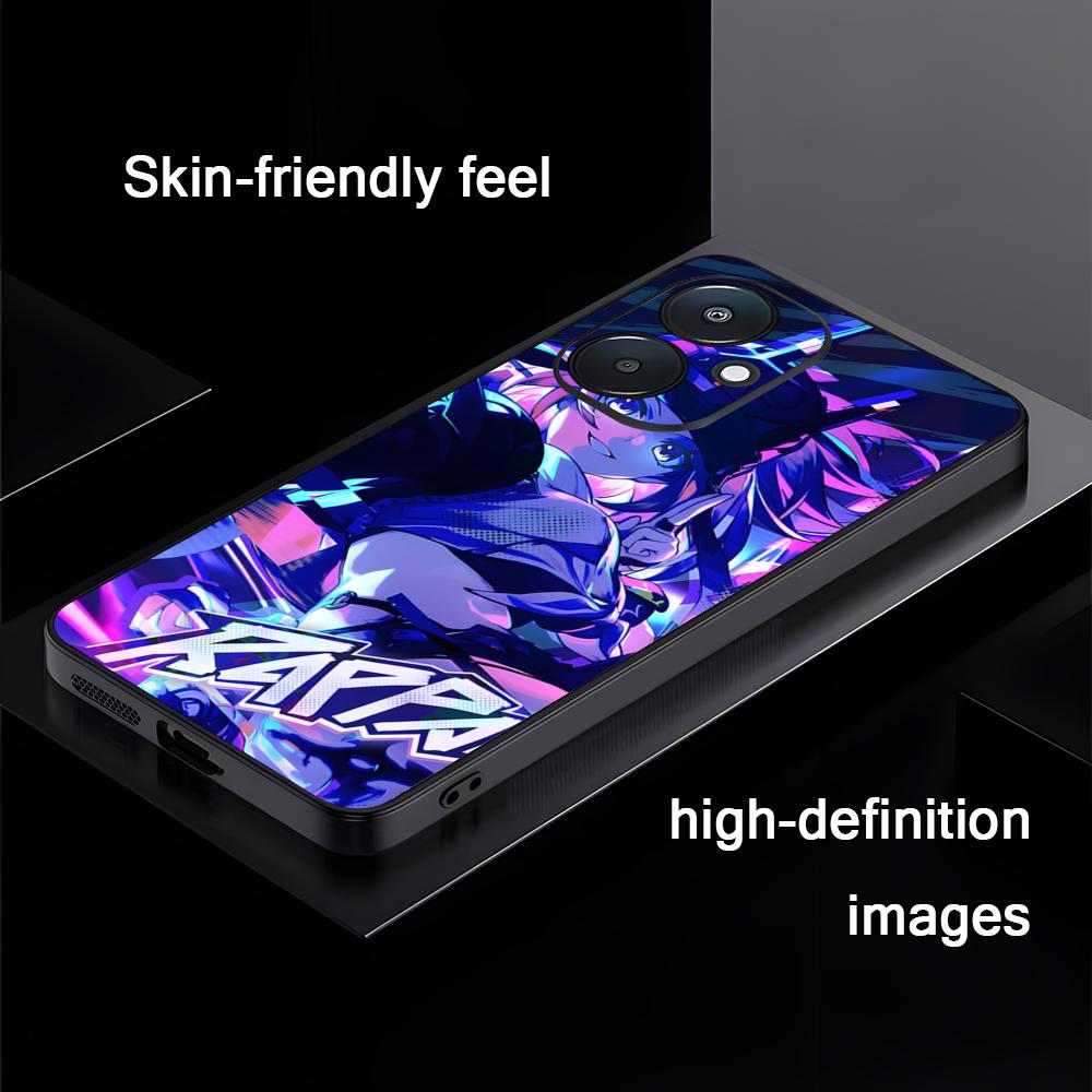 Крутой Чехол для Телефона HonkaiStarRail Rappa Для Xiaomi Redmi 14C 13C 12C Note14 13 12 11 10 Pro Plus S Мягкий Черный Чехол