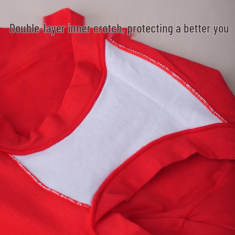 Женские Ярко-красные Хлопковые Трусы-Слипы с Высокой Талией, Удобной Посадкой, Поднимающие Бедра
