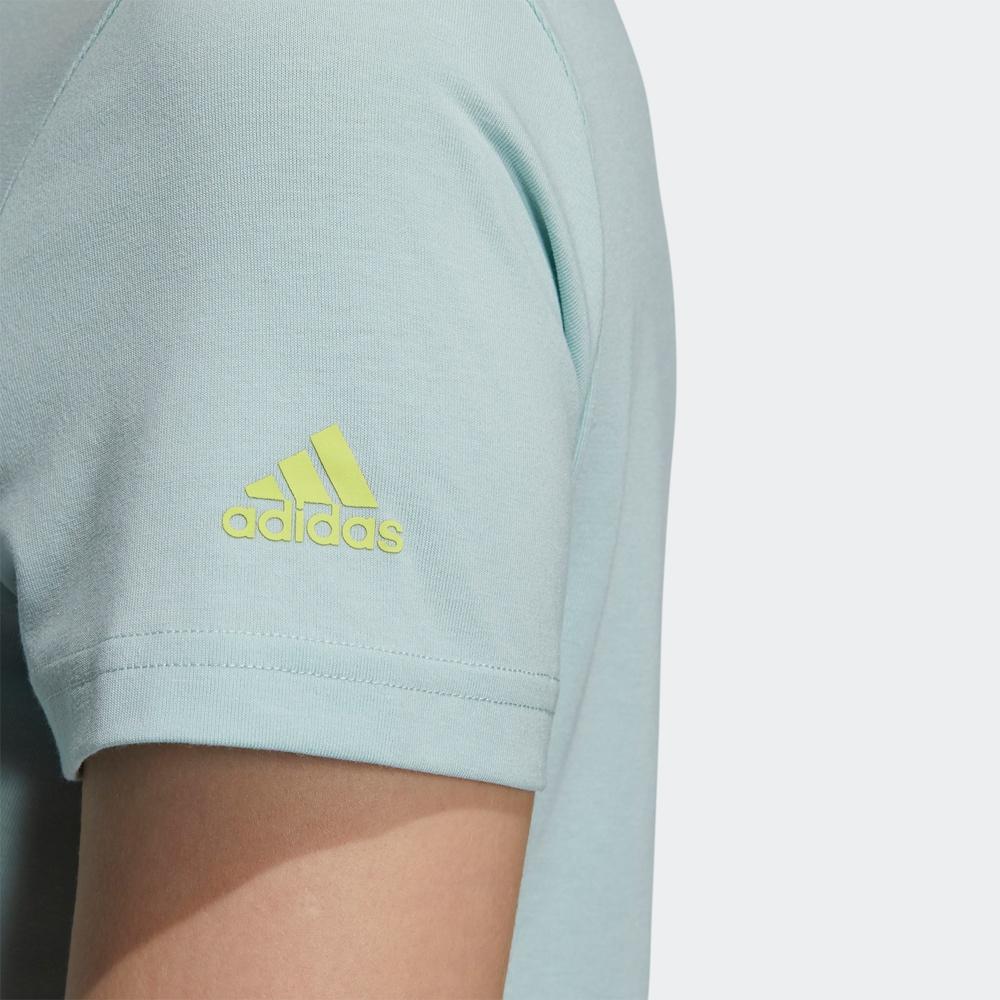 Adidas Спортивная футболка Primeblue с графическим принтом, женские топы, светло-зеленая, GN7366