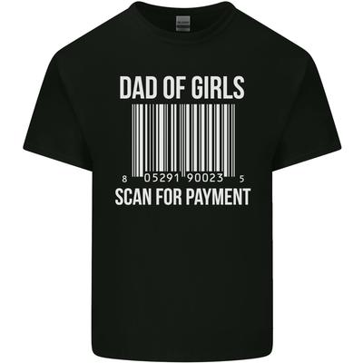 Dad of Girls Scan For PayUnisext Fathers Day Unisexs Light Cotton TShirt
