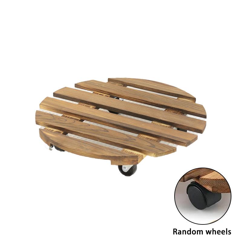 1 шт. Универсальная деревянная с колесами подставка на колесиках для перевозки горшков, тележка для кашпо, основание для цветочного горшка