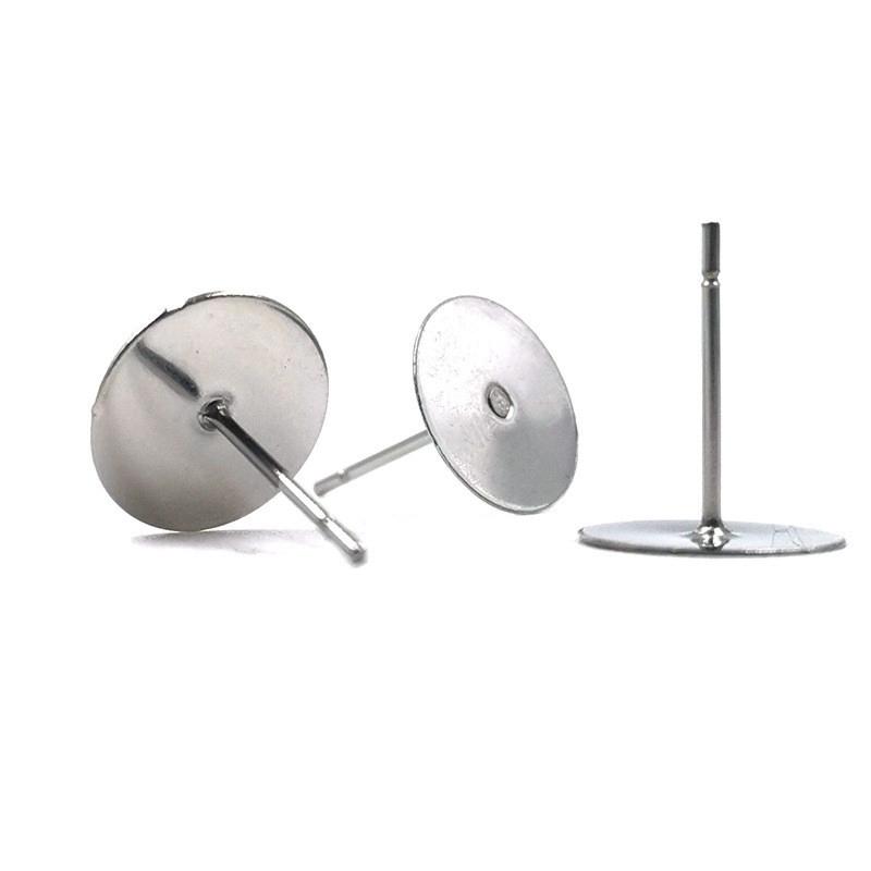 100 шт. Практичные плоские серьги-иглы с плоским дном Серьги с плоской головкой Серьги ручной работы Удобный аксессуар DIY