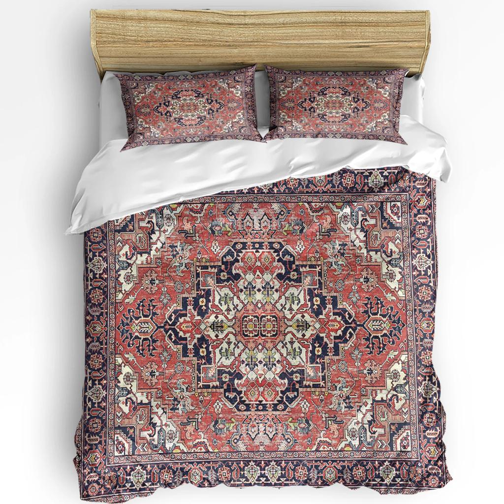 Indian Feather Bird Ethnic Duvet Cover Bed Bedding Set Double Home Textile Quilt Cover Pillowcases Bedroom Bedding Set No Sheet