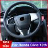 Для Honda Civic 10th 2016-2018 набор декоративных наклеек на руль с модифицированными патчами для интерьера, декоративные блестки