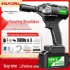 High Torque Brushless Impact Wrench, Rechargeable Lithium Battery, for Scaffolding, Woodworking, Auto Repair, and Socket Applications