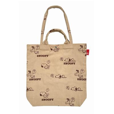 8587 Snoopy Вертикальная сумка-тоут 2-в-1 IP Tall жаккард Peanuts8P [Rootote] (02 Бежевый)