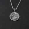 Nordic Viking Stainlesss Steel Wolf Rune Necklace Hand Chain Jewellery