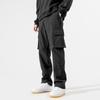 Men's Black Casual Straight Overalls: Windproof Outdoor & Hiking Pants for Spring and Autumn Sports