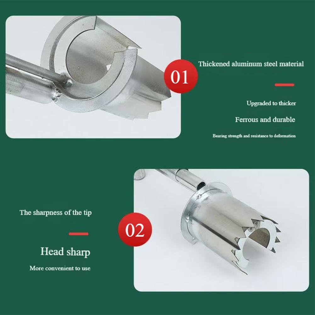 1/2Pcs Metal Handheld Garden Barrel Transplanter Agricultural Puncher Plant Flowers Diging Seedlings Artifact Planting Tools