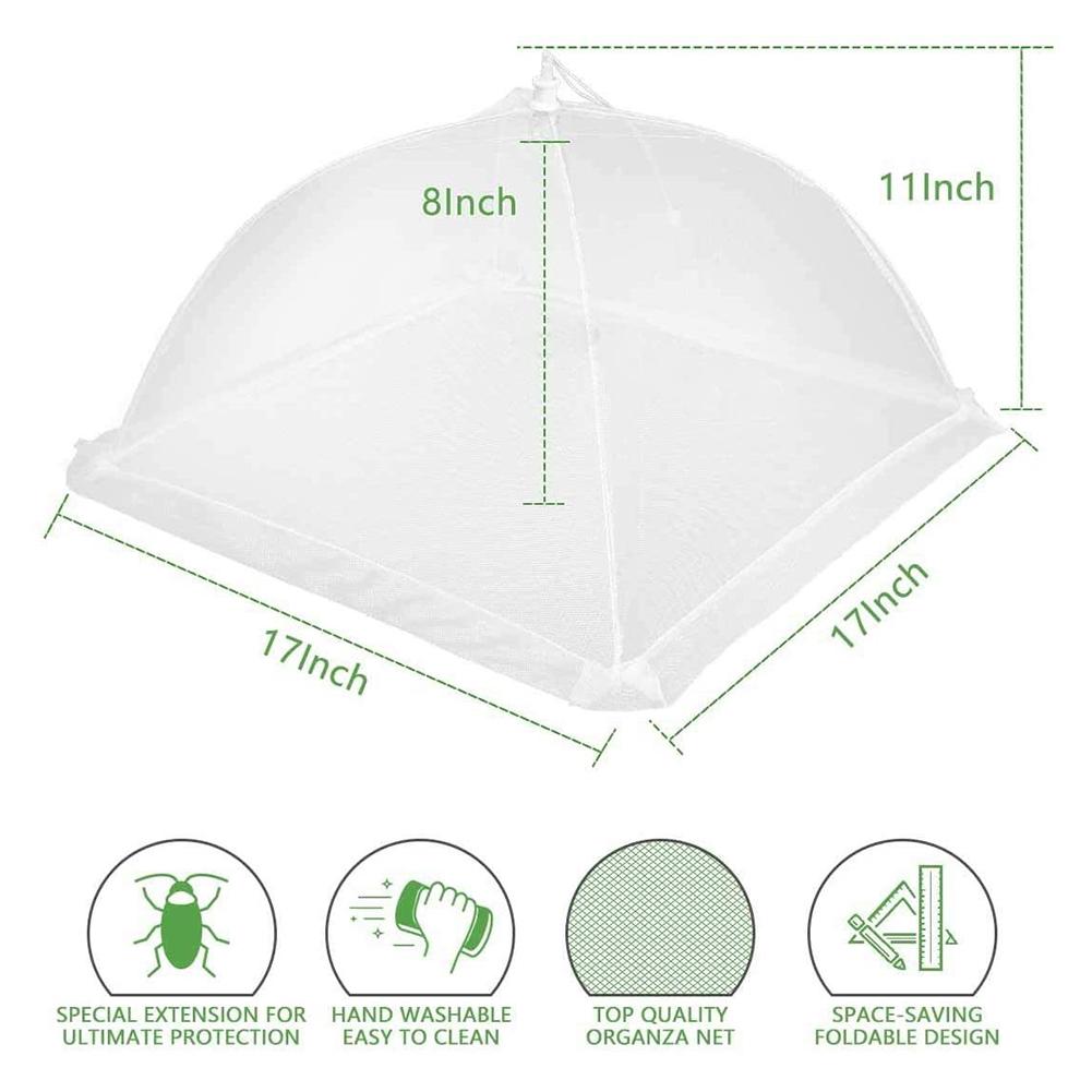 Складная кухонная сетка для пищевых продуктов, антимушиные пищевые покрытия, палатка, многоразовая складная крышка, защищающая от насекомых, сетка для защиты пищевых продуктов