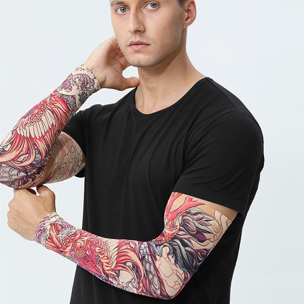Protection Outdoor Sport Basketball Arm Cover Sun Protection Tattoo Arm Sleeves Flower Arm Sleeves